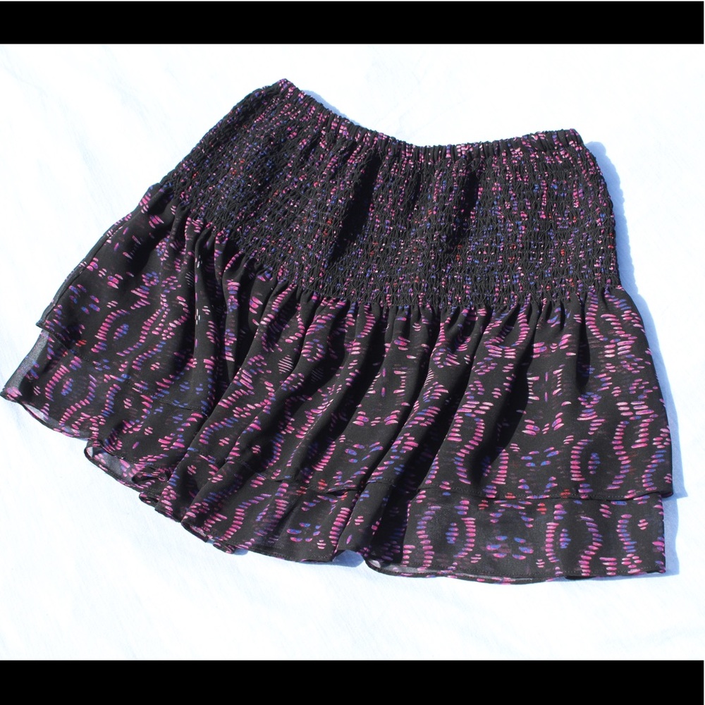 Bebe Ruffled Mini Skirt